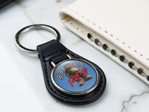 Pet KeychainLeather Glossy Racing Force